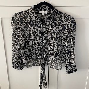 Vintage Reverse Swirl Shear Top